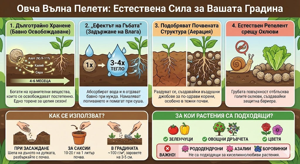 Тор от овча вълна/ Sheep wool pellets/ Schafwollpellets
